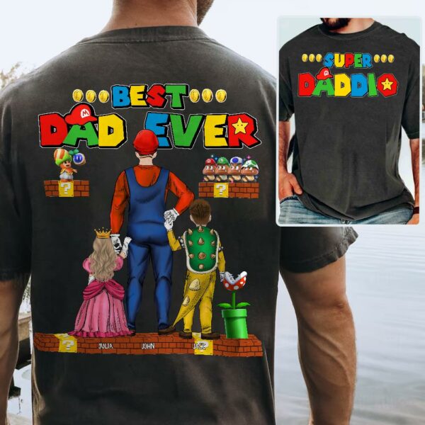Super Daddio Best Dad Ever - Father's Day Personalized Shirt - Image 2