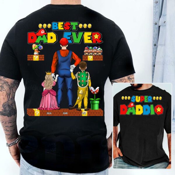 Super Daddio Best Dad Ever - Father's Day Personalized Shirt - Image 4