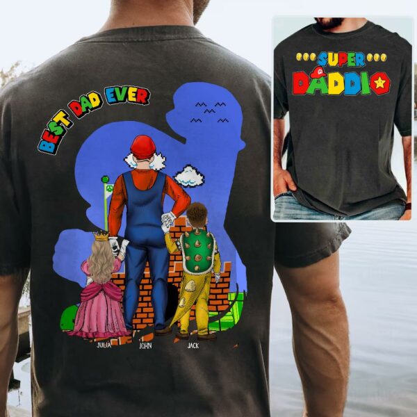 Super Daddio Best Dad Ever - Father's Day Personalized Shirt Vr2 - Image 2