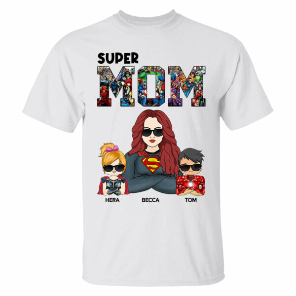 Super Mom - Personalized Shirt Gift For Mom - Image 4