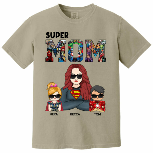 Super Mom - Personalized Shirt Gift For Mom - Image 15