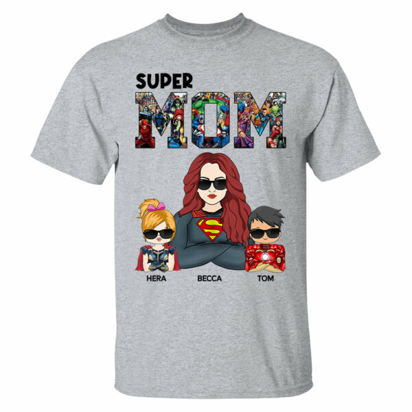 Super Mom - Personalized Shirt Gift For Mom - Image 7
