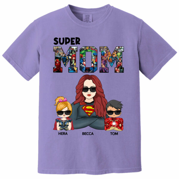 Super Mom - Personalized Shirt Gift For Mom - Image 13