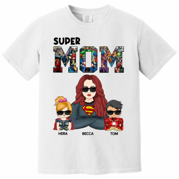 Super Mom - Personalized Shirt Gift For Mom - Image 2