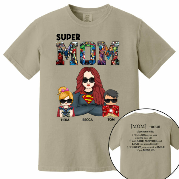 Super Mom Defined - Personalized Shirt For Mom - Image 14