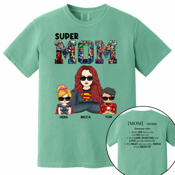 Super Mom Defined - Personalized Shirt For Mom - Image 10