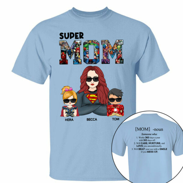 Super Mom Defined - Personalized Shirt For Mom - Image 6