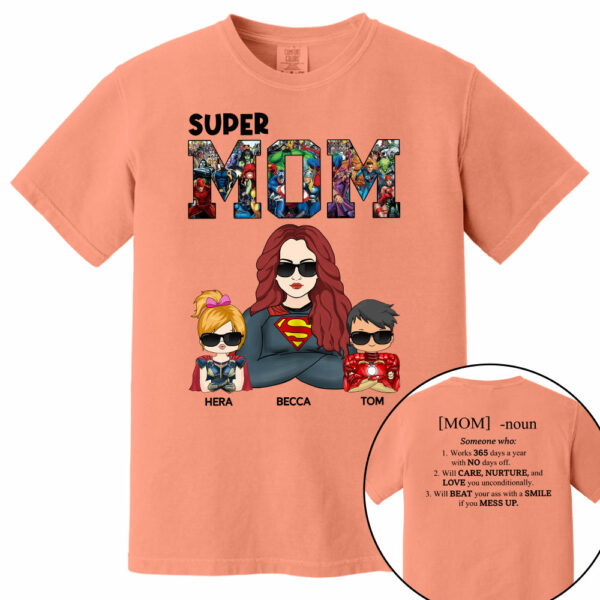 Super Mom Defined - Personalized Shirt For Mom - Image 12