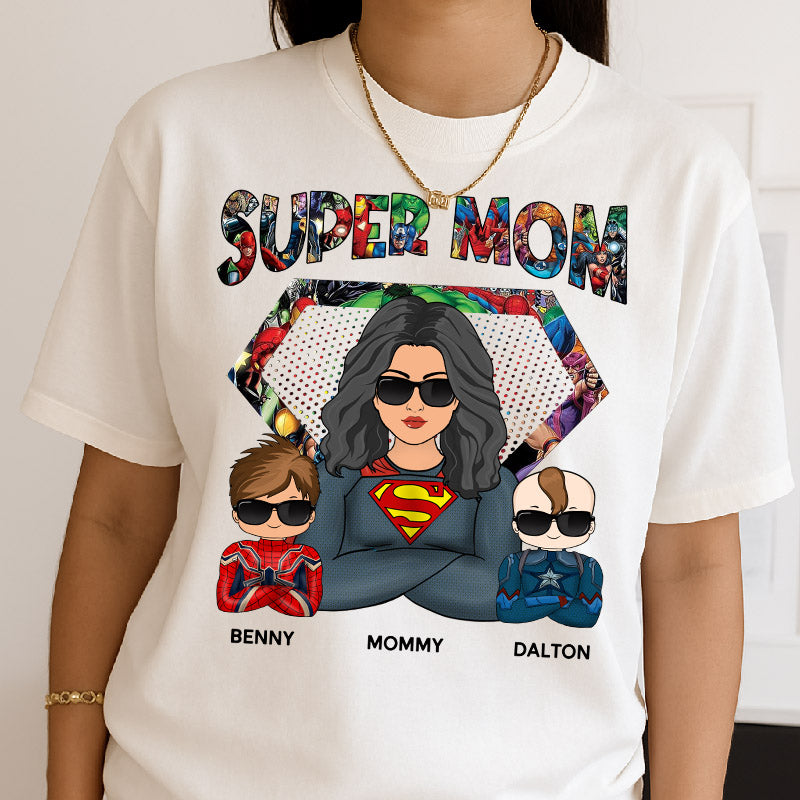 Super Mom Personalized Shirt For Mom