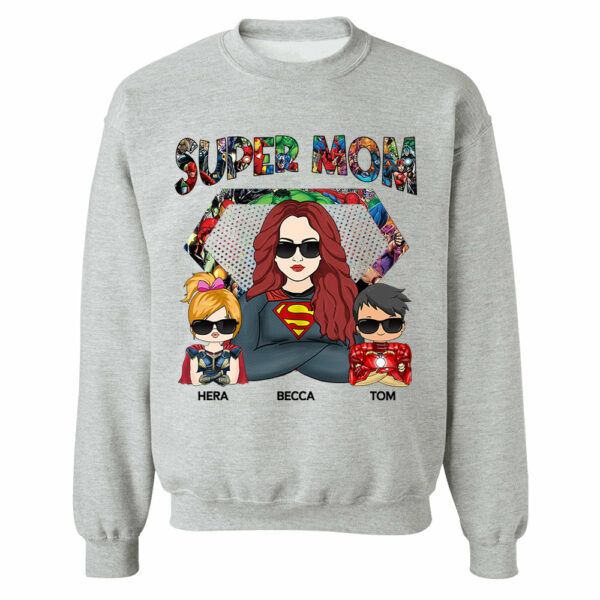 Super Mom Personalized Shirt For Mom - Image 7