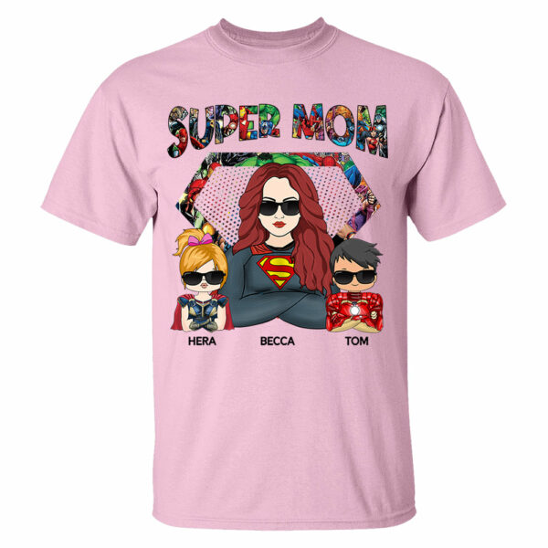 Super Mom Personalized Shirt For Mom - Image 14