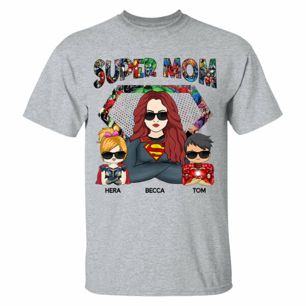 Super Mom Personalized Shirt For Mom - Image 6