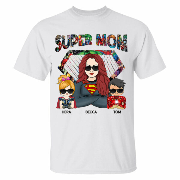 Super Mom Personalized Shirt For Mom - Image 2