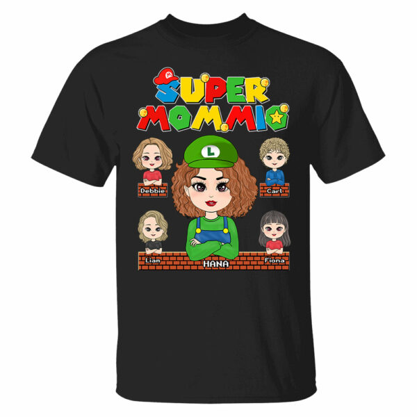 Super Mommio - Personalized Funny Shirt For Mom Grandma Aunt Custom Nickname and Kids - Image 2