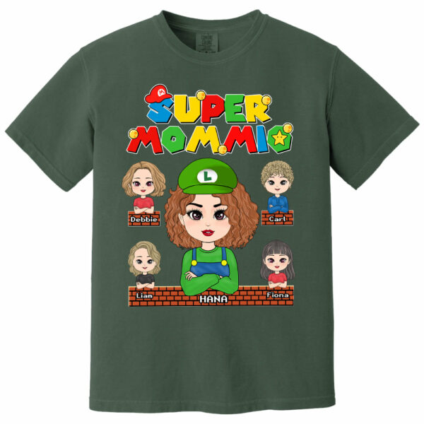 Super Mommio - Personalized Funny Shirt For Mom Grandma Aunt Custom Nickname and Kids - Image 11