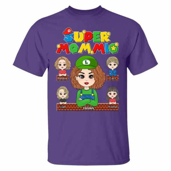 Super Mommio - Personalized Funny Shirt For Mom Grandma Aunt Custom Nickname and Kids - Image 5