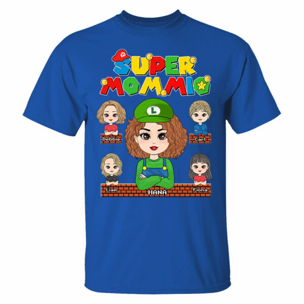 Super Mommio - Personalized Funny Shirt For Mom Grandma Aunt Custom Nickname and Kids - Image 6