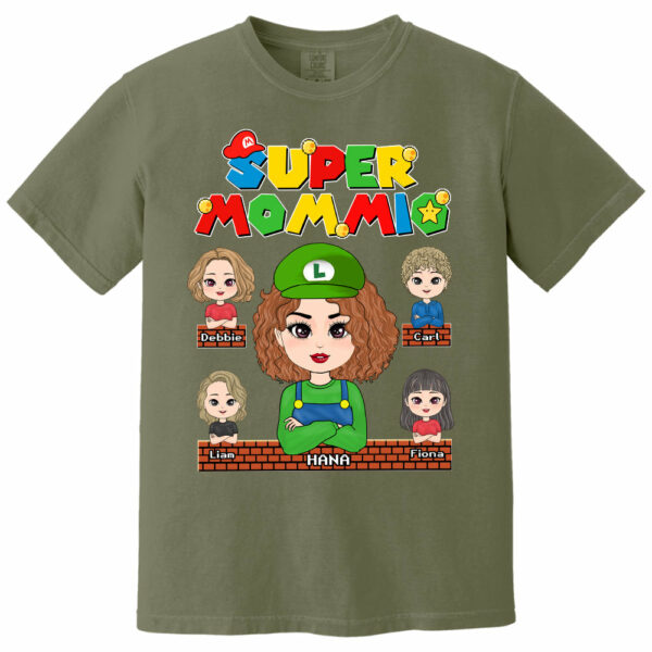 Super Mommio - Personalized Funny Shirt For Mom Grandma Aunt Custom Nickname and Kids - Image 10