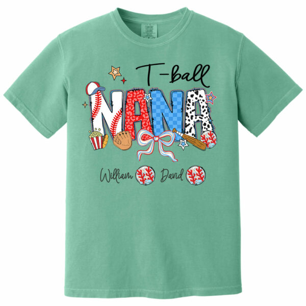 T-Ball Mama - Personalized Shirt Gift For Grandma - Image 12