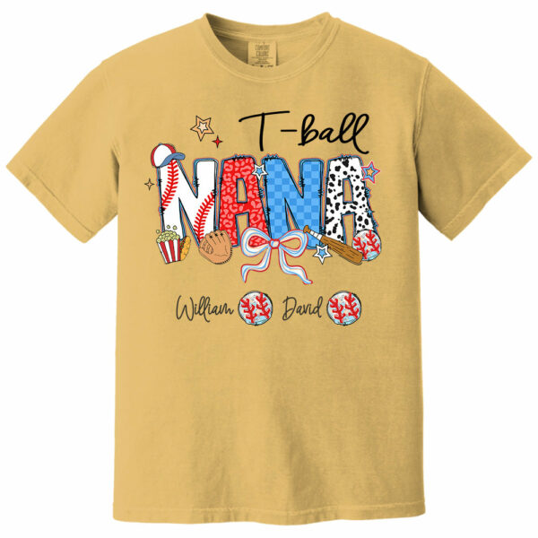 T-Ball Mama - Personalized Shirt Gift For Grandma - Image 5