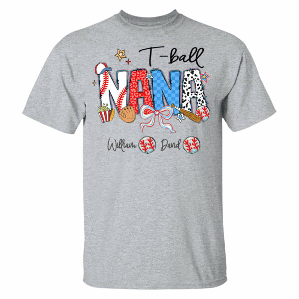 T-Ball Mama - Personalized Shirt Gift For Grandma - Image 7