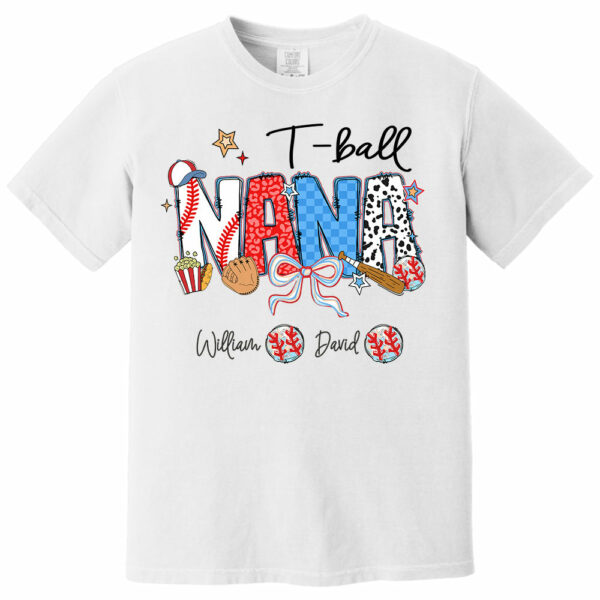 T-Ball Mama - Personalized Shirt Gift For Grandma - Image 3