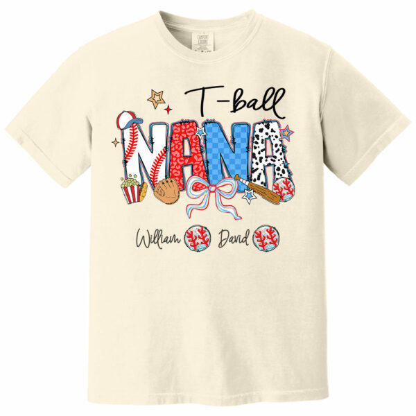 T-Ball Mama - Personalized Shirt Gift For Grandma - Image 2