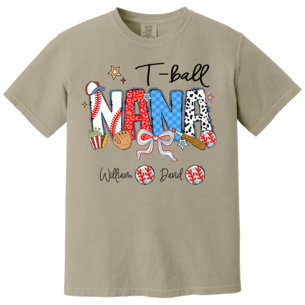 T-Ball Mama - Personalized Shirt Gift For Grandma - Image 4