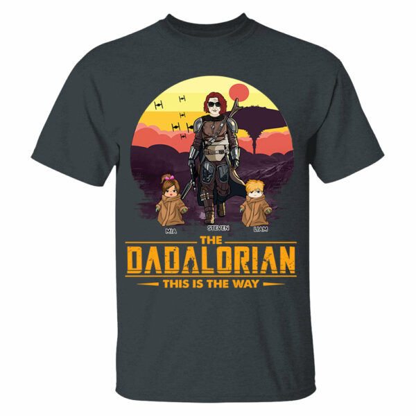 Tatooine Sunset The Dadalorian This Is The Way Personalized Shirt New Gift For Dad, Gift For Him - Image 3