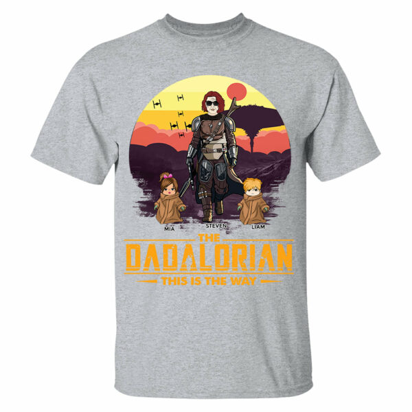 Tatooine Sunset The Dadalorian This Is The Way Personalized Shirt New Gift For Dad, Gift For Him - Image 7