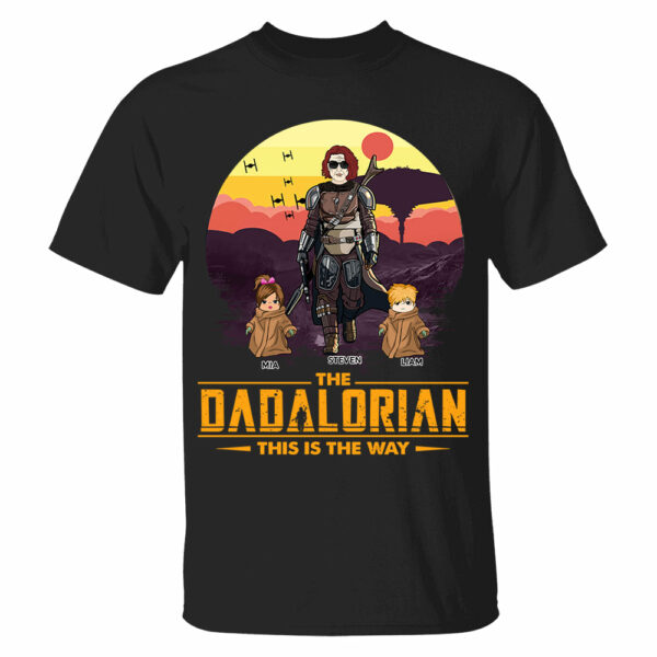 Tatooine Sunset The Dadalorian This Is The Way Personalized Shirt New Gift For Dad, Gift For Him - Image 2
