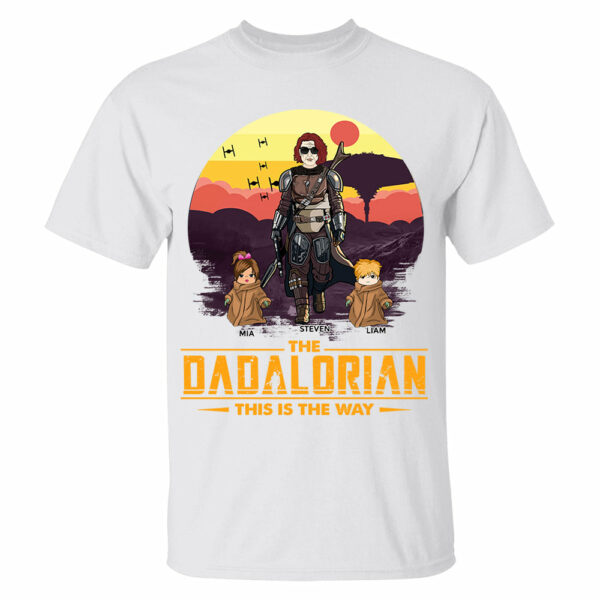 Tatooine Sunset The Dadalorian This Is The Way Personalized Shirt New Gift For Dad, Gift For Him - Image 5