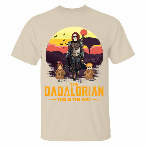 Tatooine Sunset The Dadalorian This Is The Way Personalized Shirt New Gift For Dad, Gift For Him - Image 6
