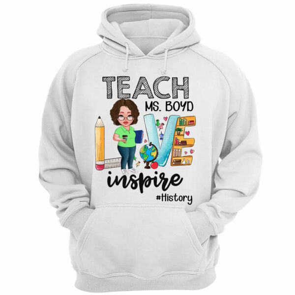 Teach Love Inspire Personalized Shirt For Teachers - Image 4