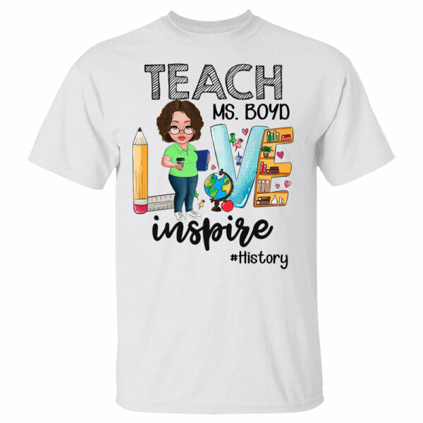 Teach Love Inspire Personalized Shirt For Teachers - Image 2