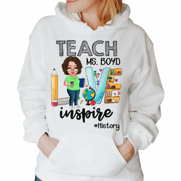 Teach Love Inspire Personalized Shirt For Teachers - Image 5