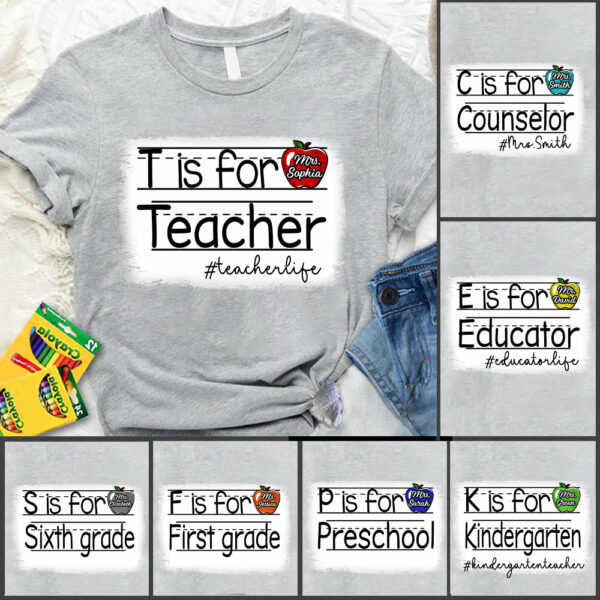 Teacher Personalized Shirt Custom Your Title Gift For Teacher
