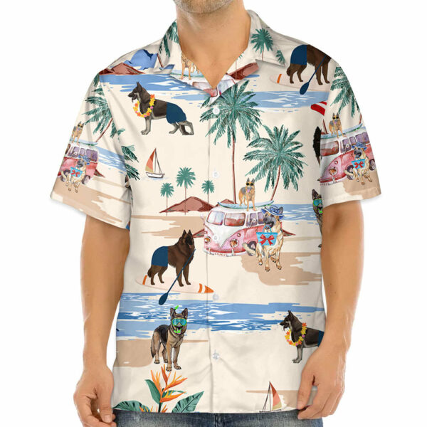 Tervuren Summer Beach Hawaiian Shirt, Hawaiian Shirts For Men Short Sleeve Aloha Beach Shirt - Image 3