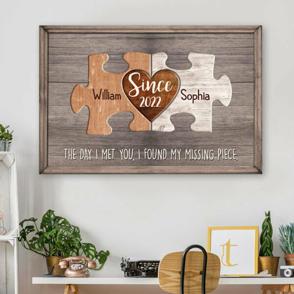 Thank You For Being Such An Important Piece Personalized Canvas Gift For Couple - Image 4