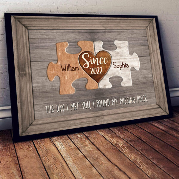 Thank You For Being Such An Important Piece Personalized Canvas Gift For Couple - Image 8
