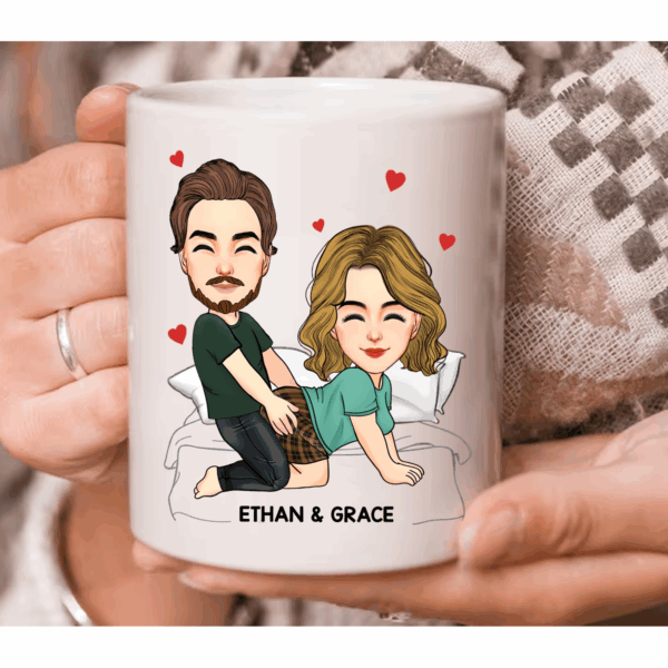 Thanks For All The Orgasms Keep That Shit Up - Couple Personalized Custom Mug - Gift For Husband Wife, Anniversary - Image 2