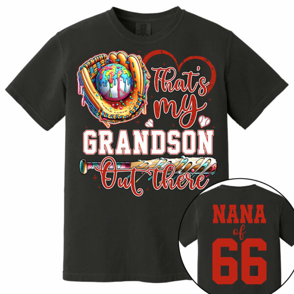 That's My Grandson Out There - Personalized Baseball Shirt, Gift for Baseball Lover A2110 - Image 8