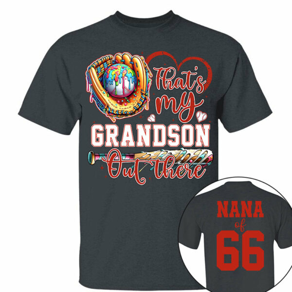 That's My Grandson Out There - Personalized Baseball Shirt, Gift for Baseball Lover A2110 - Image 4