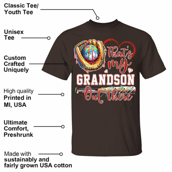 That's My Grandson Out There - Personalized Baseball Shirt, Gift for Baseball Lover A2110 - Image 17