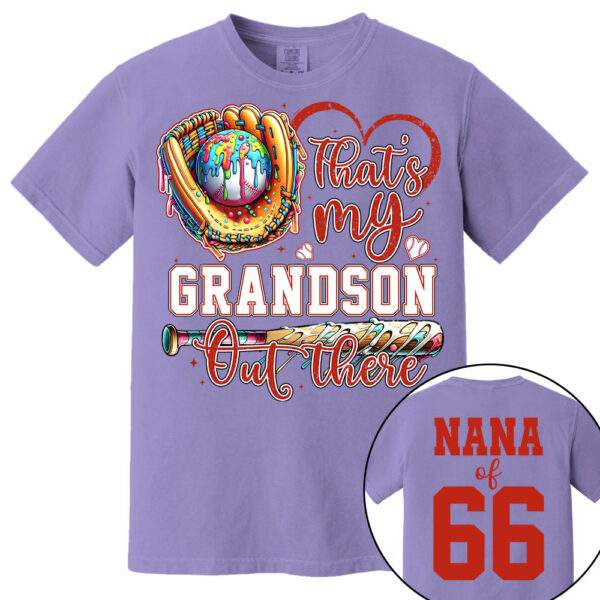 That's My Grandson Out There - Personalized Baseball Shirt, Gift for Baseball Lover A2110 - Image 14