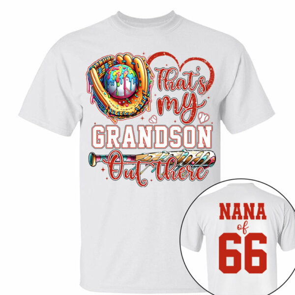 That's My Grandson Out There - Personalized Baseball Shirt, Gift for Baseball Lover A2110 - Image 2