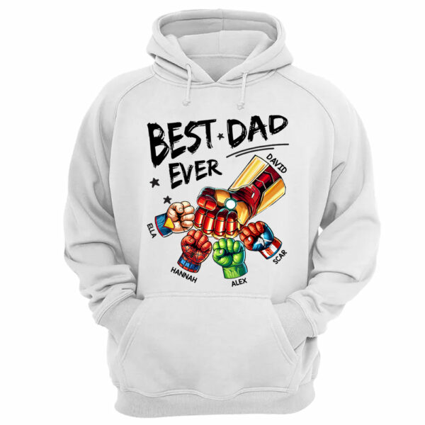 The Best Dad Ever - Family Personalized Custom Unisex T-shirt, Hoodie, Sweatshirt - Father's Day, Birthday Gift For Dad - Image 10
