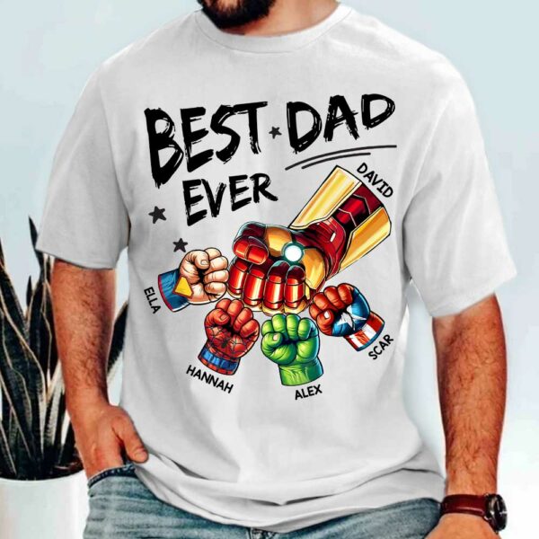The Best Dad Ever - Family Personalized Custom Unisex T-shirt, Hoodie, Sweatshirt - Father's Day, Birthday Gift For Dad