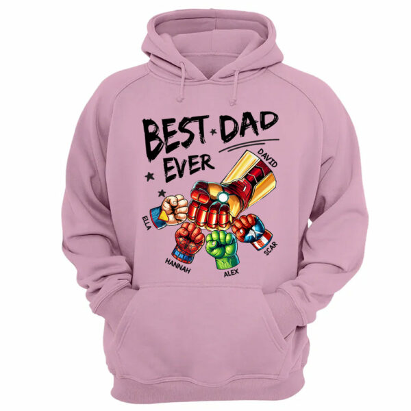 The Best Dad Ever - Family Personalized Custom Unisex T-shirt, Hoodie, Sweatshirt - Father's Day, Birthday Gift For Dad - Image 12