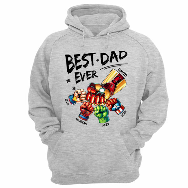 The Best Dad Ever - Family Personalized Custom Unisex T-shirt, Hoodie, Sweatshirt - Father's Day, Birthday Gift For Dad - Image 13